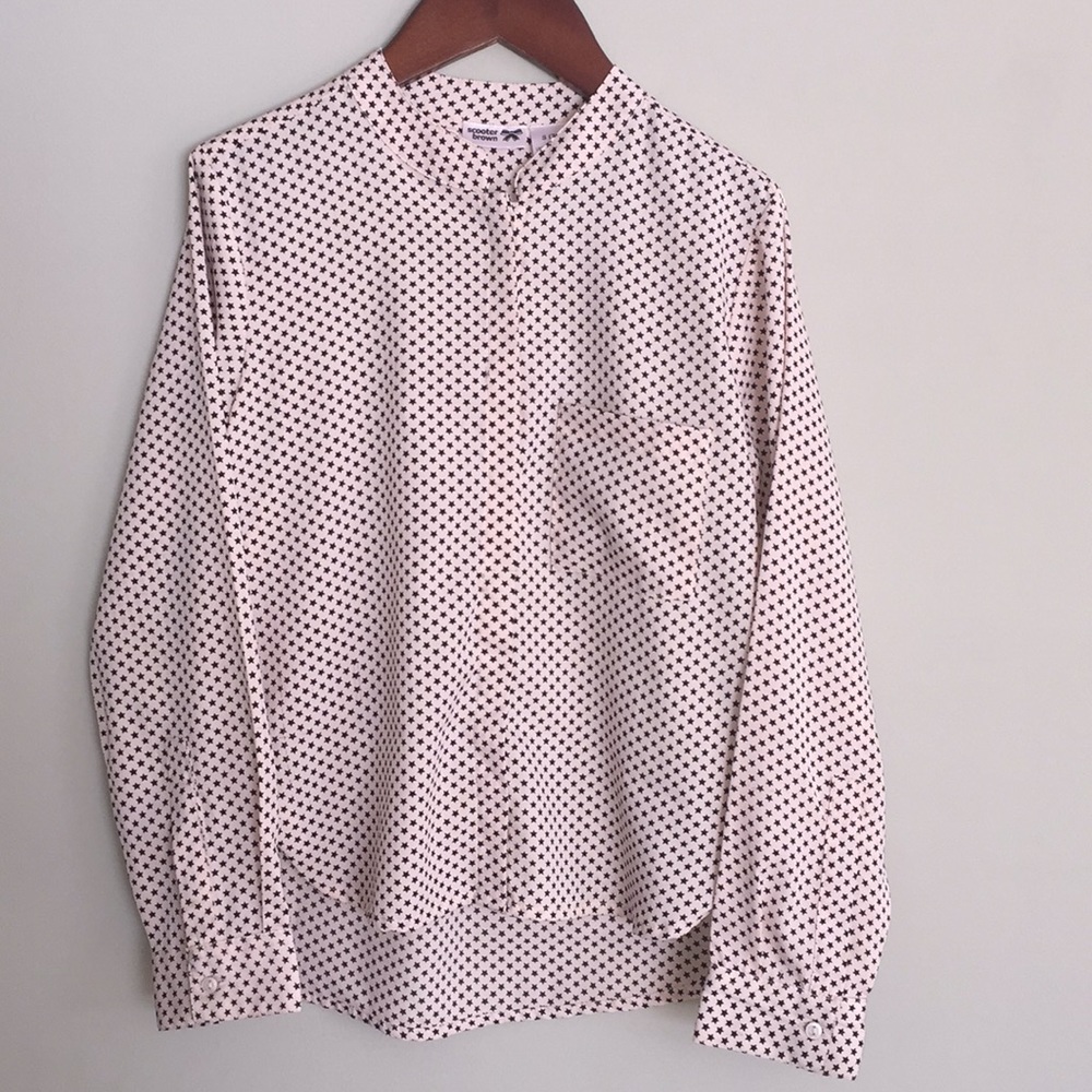 Scooter Brown Cute Girl Blouse/Top Size S (7/8)